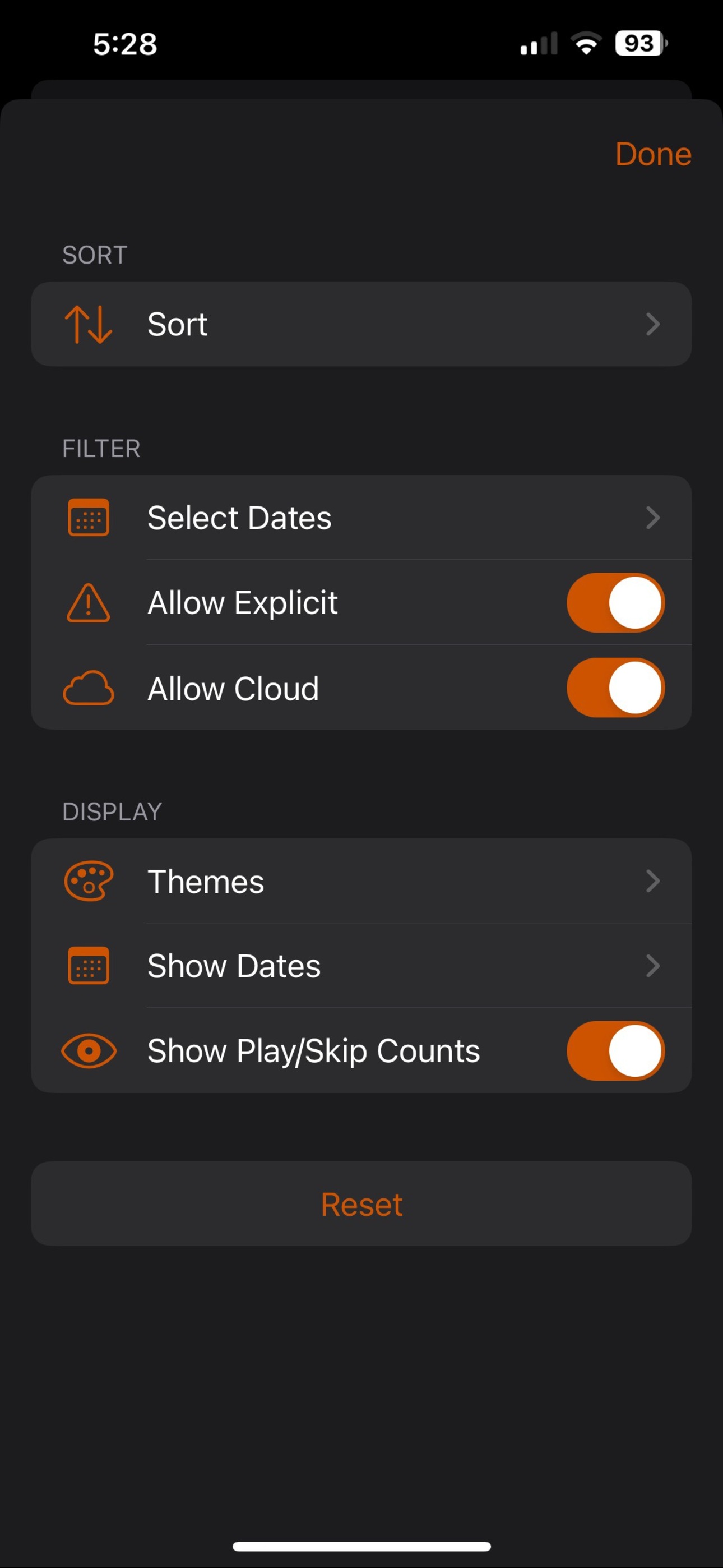 Settings